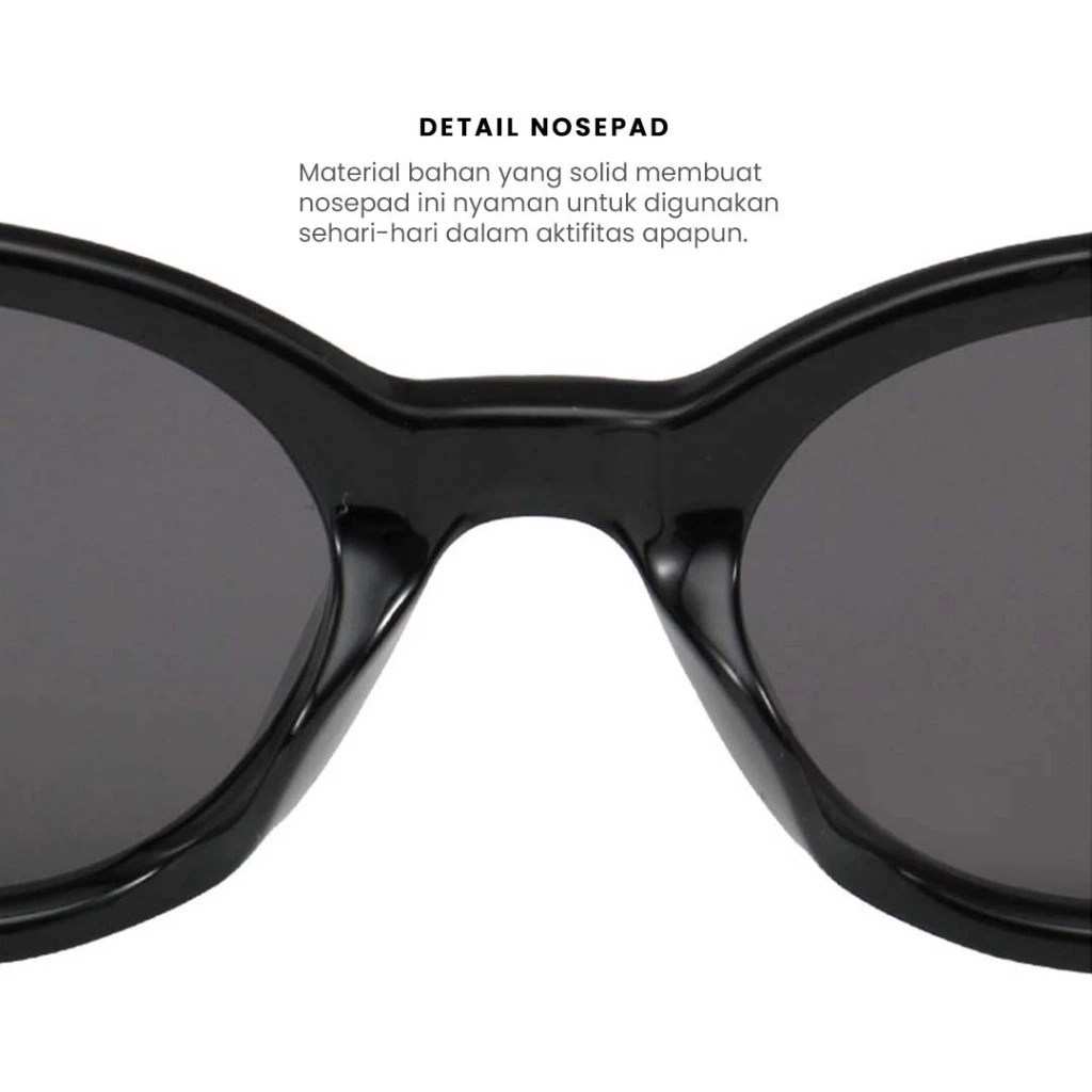 Berrybarton Kacamata Hitam Oval Retro Polarized 3