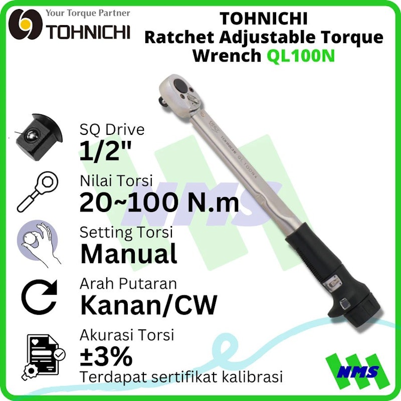 Tohnichi 1/2" Adjustable Torque Wrench 4