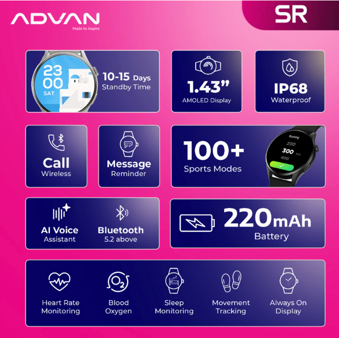 Bangga Teknologi Indonesia Advan Smartwatch SR