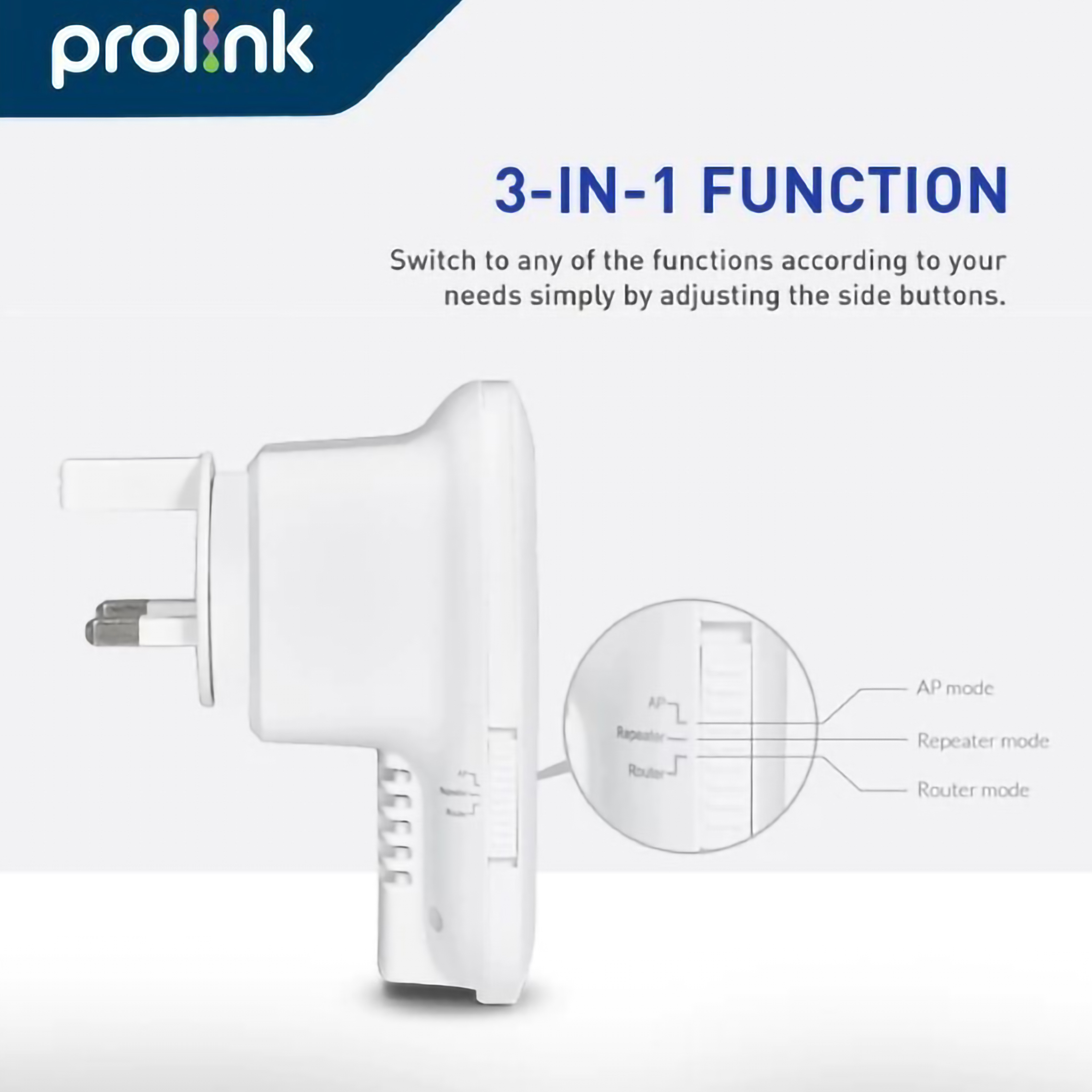 Prolink 3 IN 1 Repeater Wireless N300 PEN1201