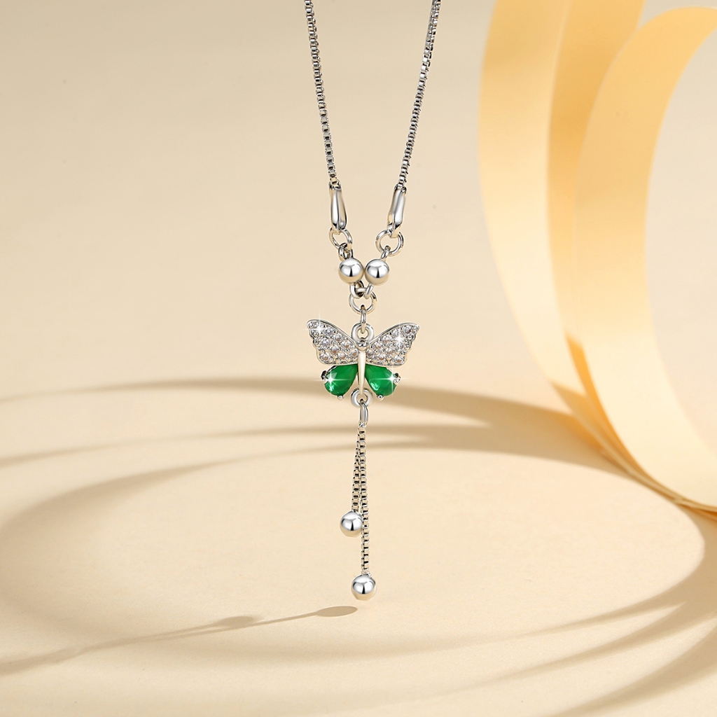  Lanme Jewelry Kalung Wanita Titanium Kupu-Kupu LM188