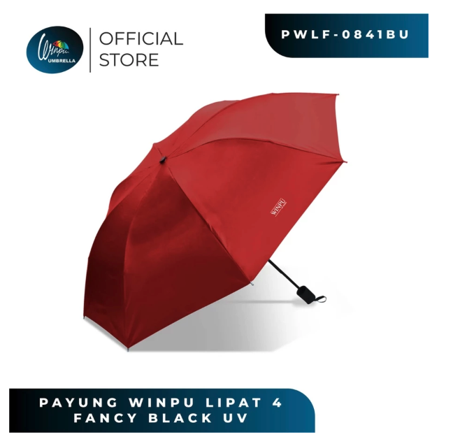 Winpu Umbrella Winpu Lipat 4 Fancy Black UV  PWLF-0841BU