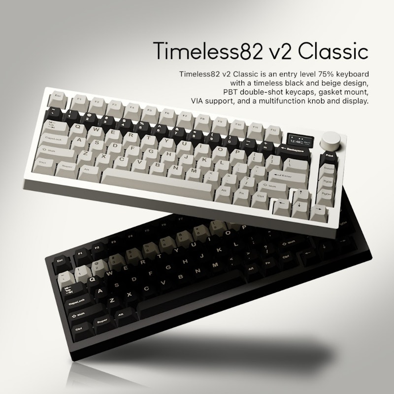 Noir Timeless82 v2 Wireless Mechanical Keyboard Gasket Mount 2