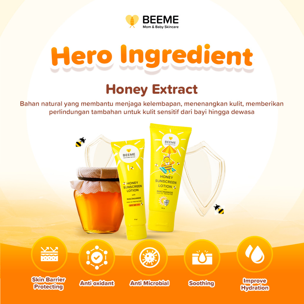 STC Sarana Estetika BEEME Honey Sunscreen Lotion