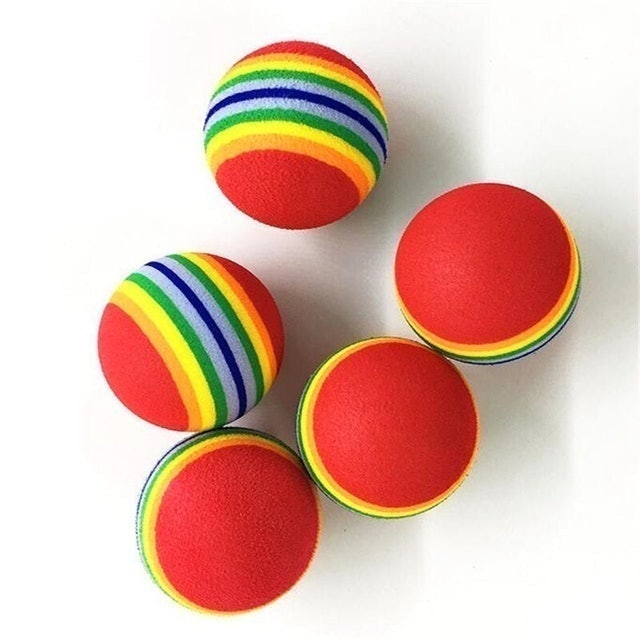  Mainan Bola Gigit Motif Pelangi