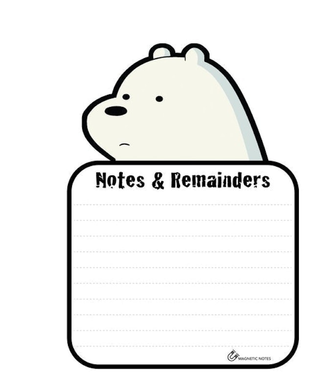 We Bare Bears Magnetic Notes 4