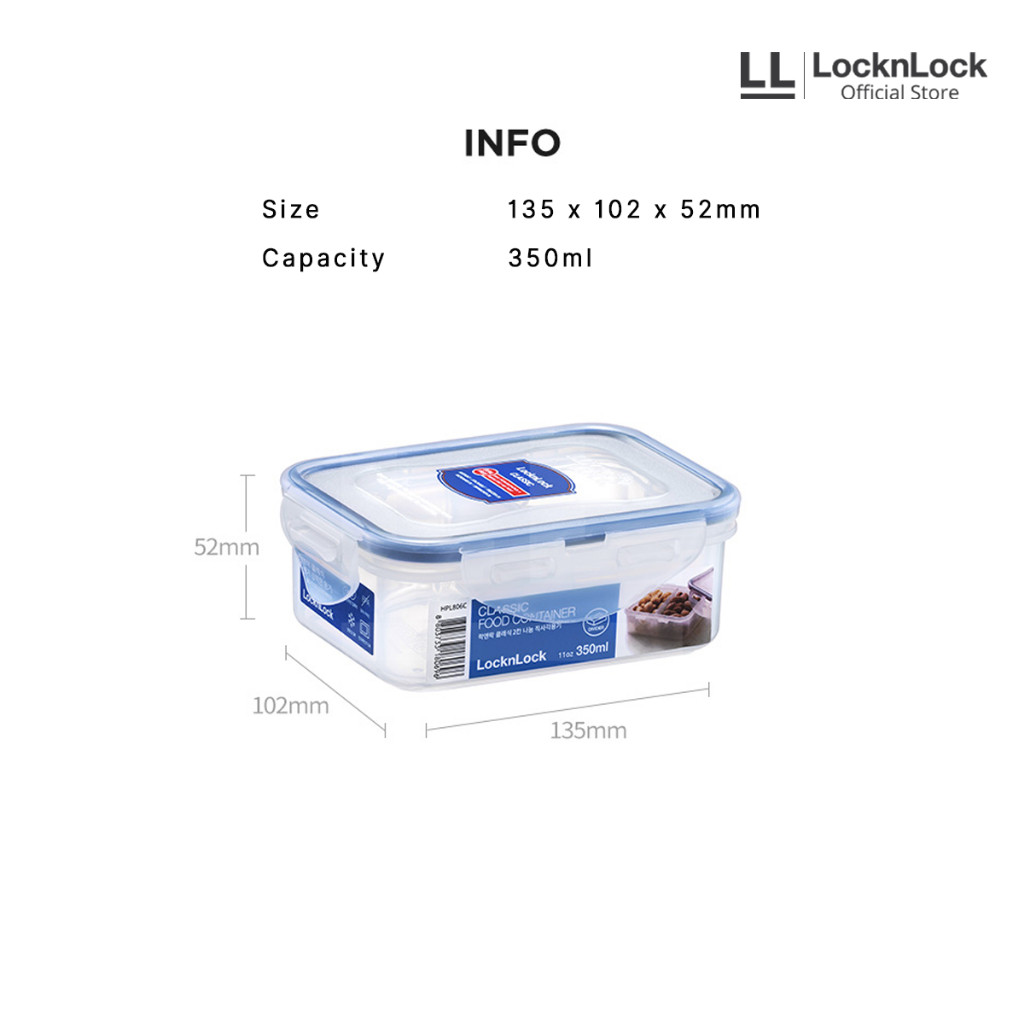 LOCK&LOCK INDONESIA LocknLock Classic Gift Set Kotak Makan Isi 5 pcs HPL855GSS