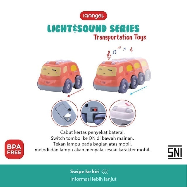 KSM Group IQ Angel Light & Sound Trasportation Car Toys IQ698