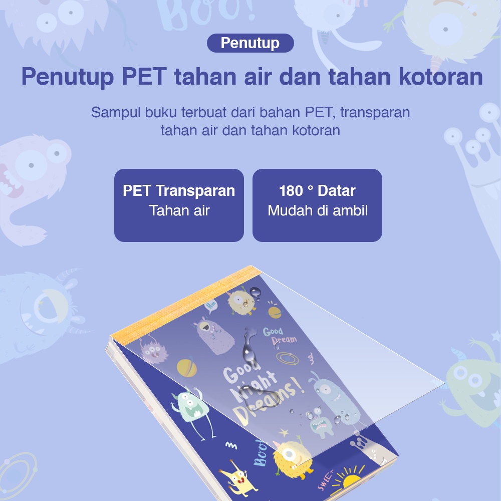 Deli Buku Memo 100 Lembar Sampul PET 