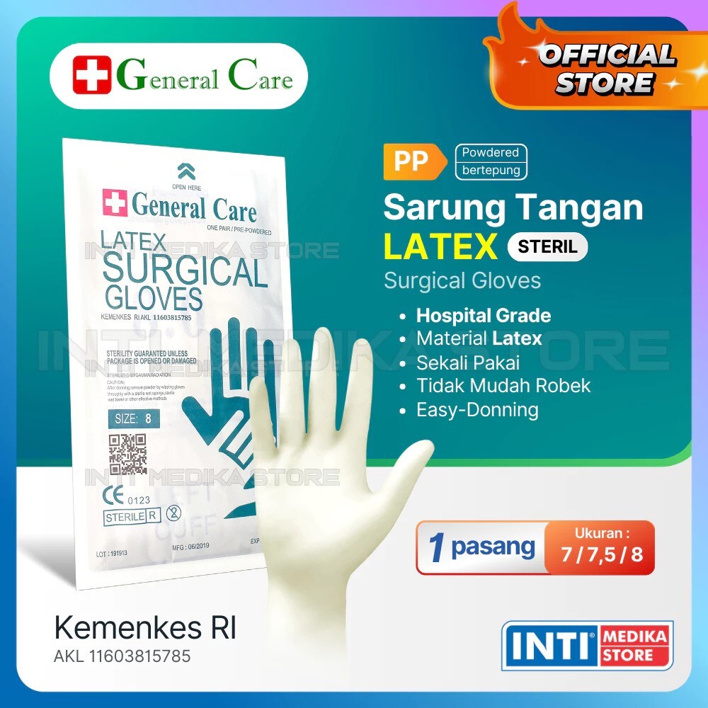  General Care Latex Surgical Gloves