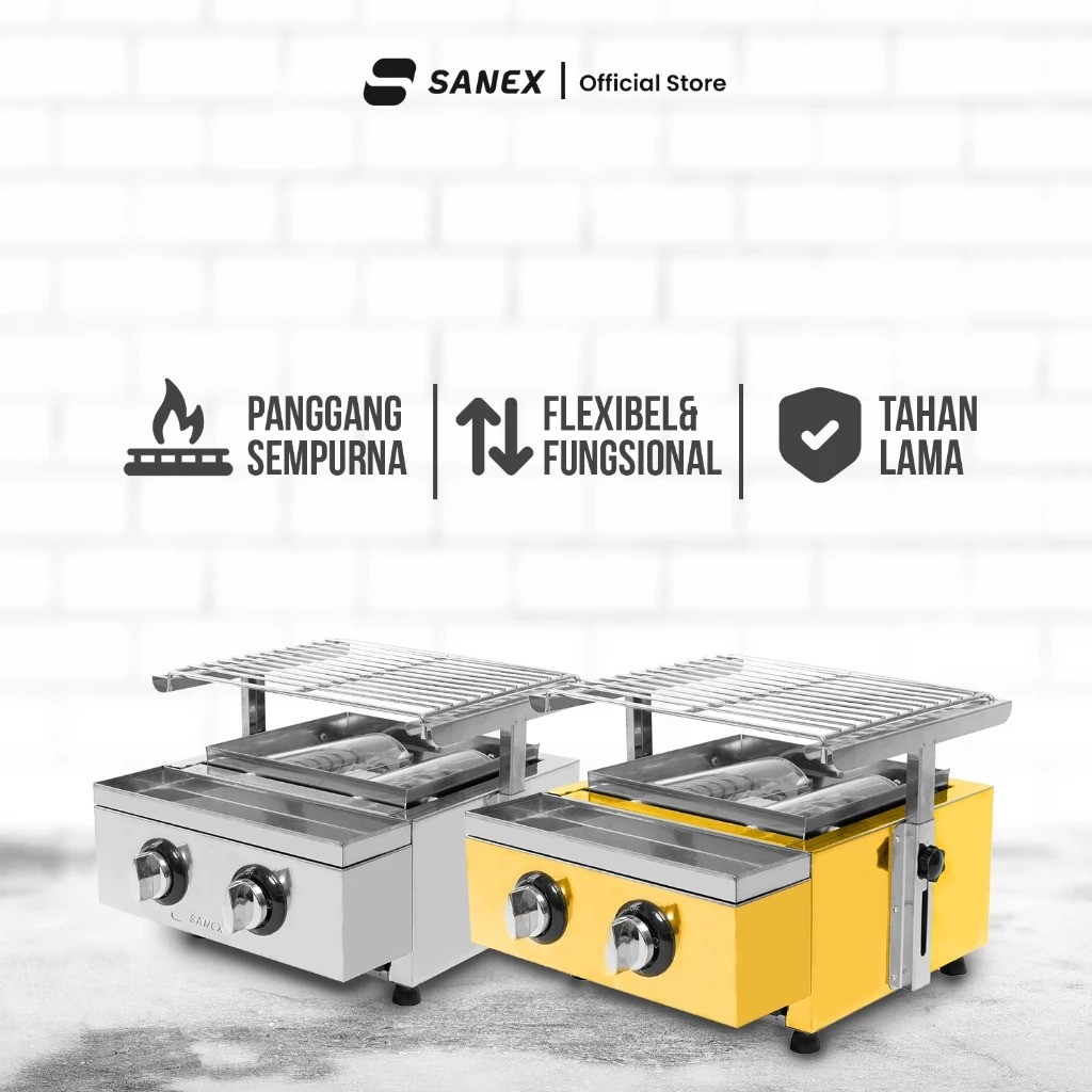 Indo Surya Kencana SANEX Kompor Panggang 2 Tungku SN-KP02