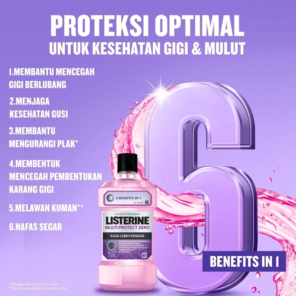 Johnson & Johnson Indonesia Listerine Multi Protect Zero Antiseptic Mouthwash