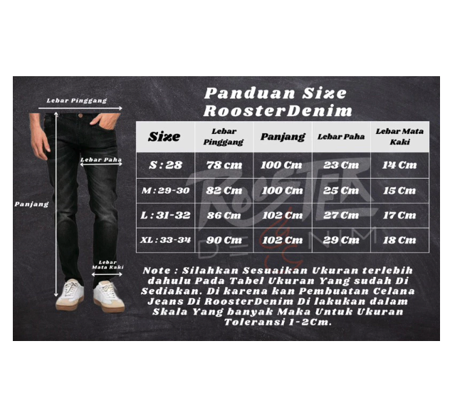 RoosterDenim Celana Sobek Jeans Panjang Ripped Strect Knee Abu Wash 2