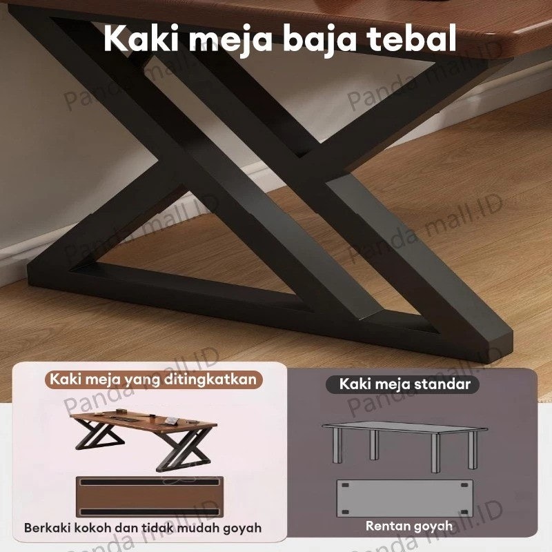 Meja Belajar Kayu Solid 4