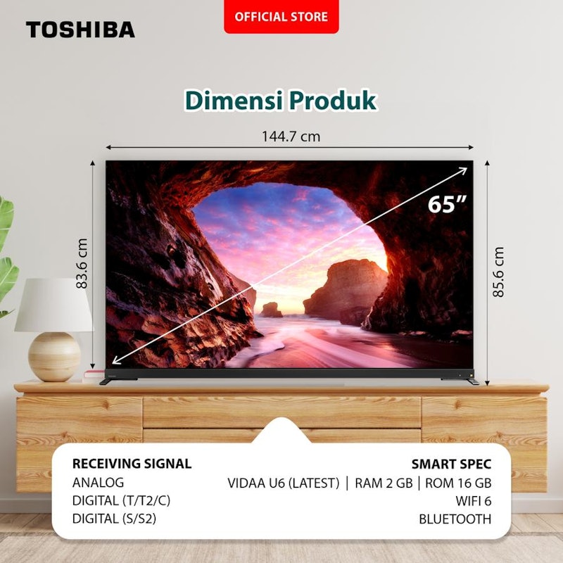 Toshiba 65" Flagship OLED 120Hz 4K Smart TV 2
