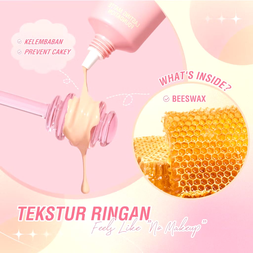 FCL Internasional Indonesia PINKFLASH OhMySelf Lasting Matte Foundation 04 Medium Peach