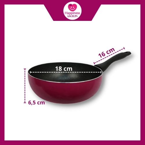 Aditya Sarana Graha Kirin Frypan Deep Lado-Lado 18 Teflon Classic 1.9mm 1069