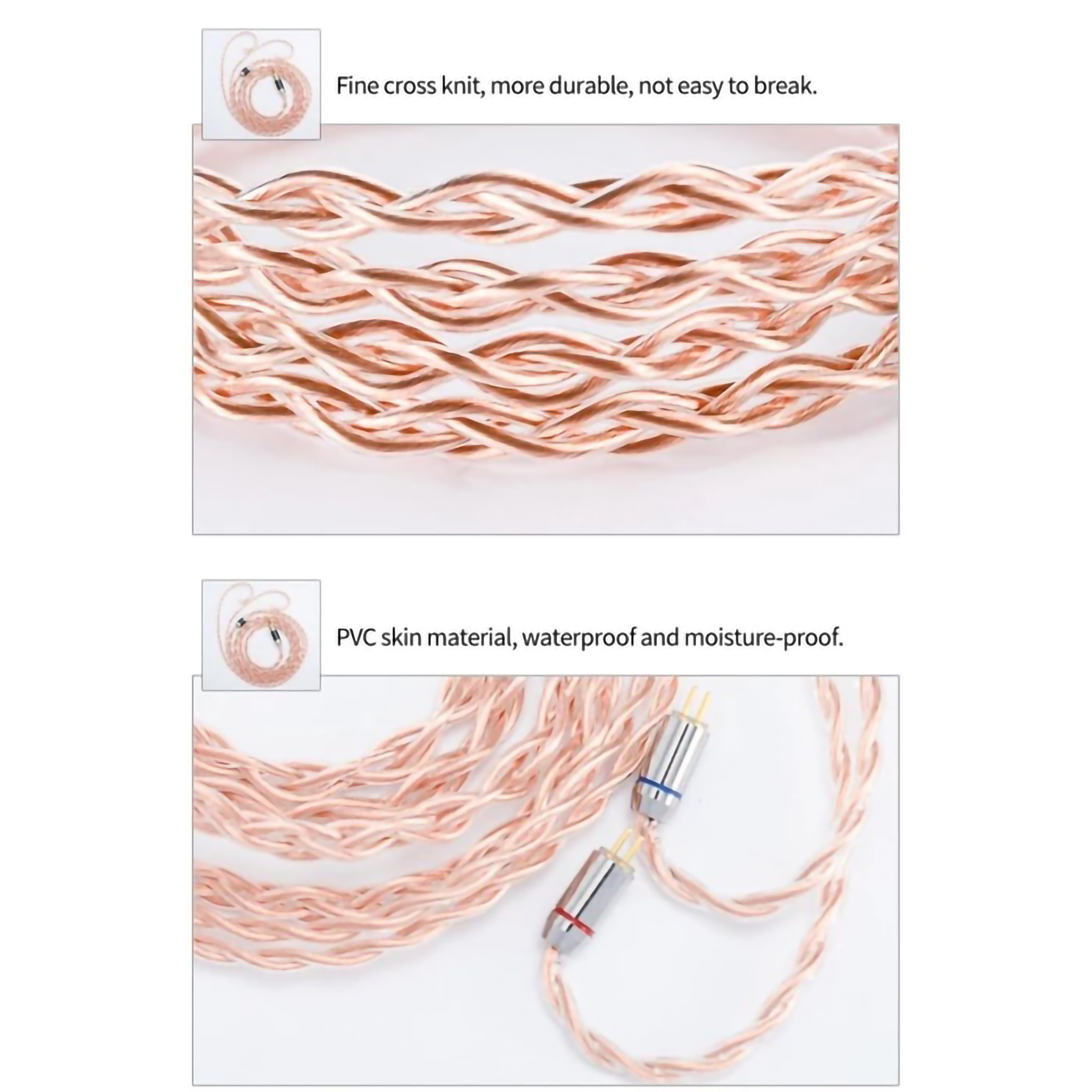  XINHS Single Crystal Copper Earphone IEM Upgrade Cable