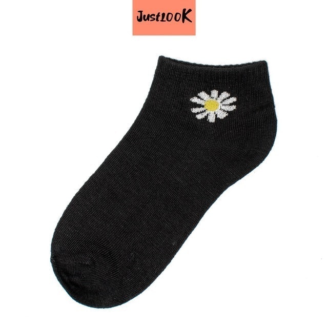 JustLook Kaos Kaki Motif Bunga Daisy