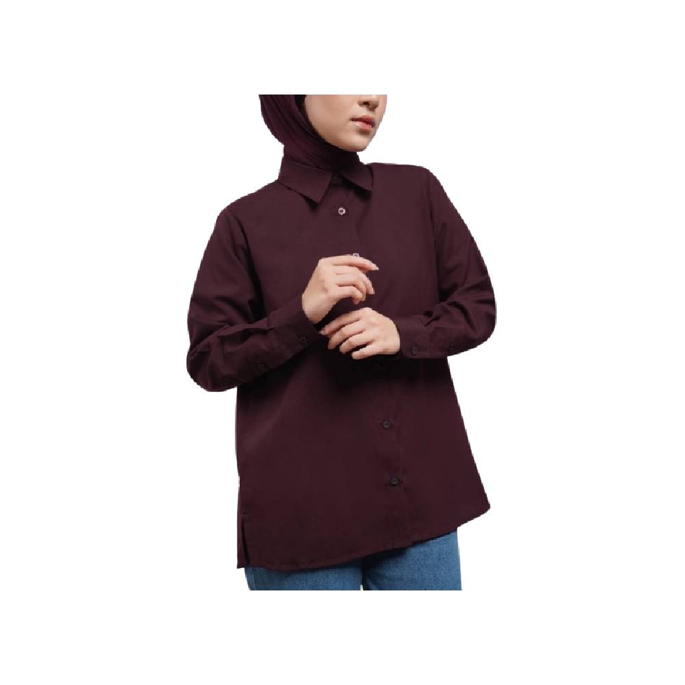 THENBLANK Everyday Shirt Broken White Kemeja Wanita