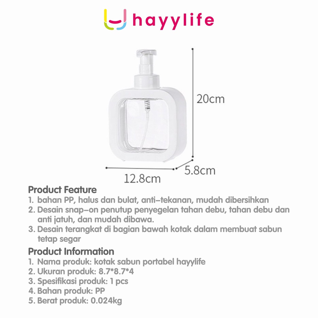 Hayylife Botol Sabun Plastik HL-AGB574