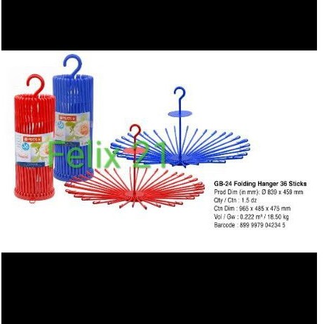 Lion Star Folding Hanger 36 Sticks GB-24