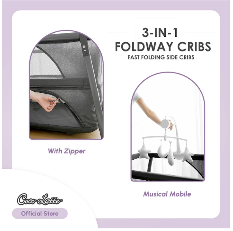 CocoLatte 3-in-1 Foldway Cribs 2