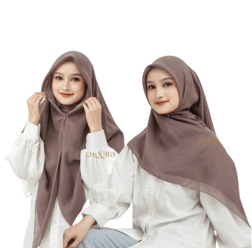 Anggita Hijab Jilbab Zipper Resleting Premium