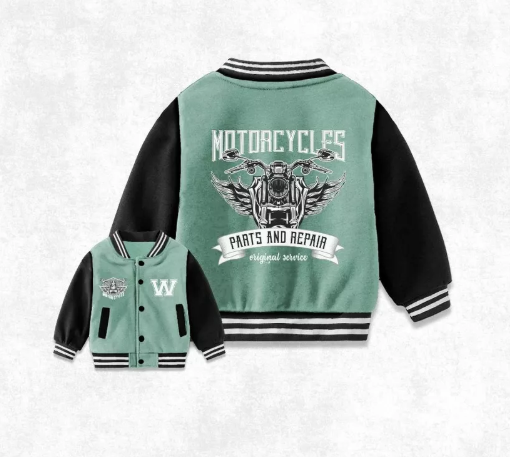 Weego WEEGO Jaket Varsity Anak Tema Motorcycles  K602