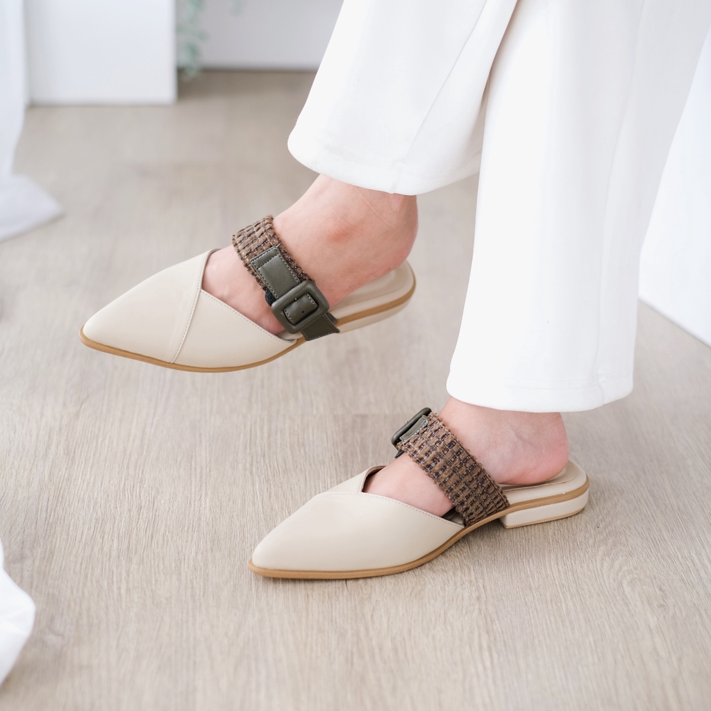 Cekhas Cekhas - Pixy Cream Mules Wanita