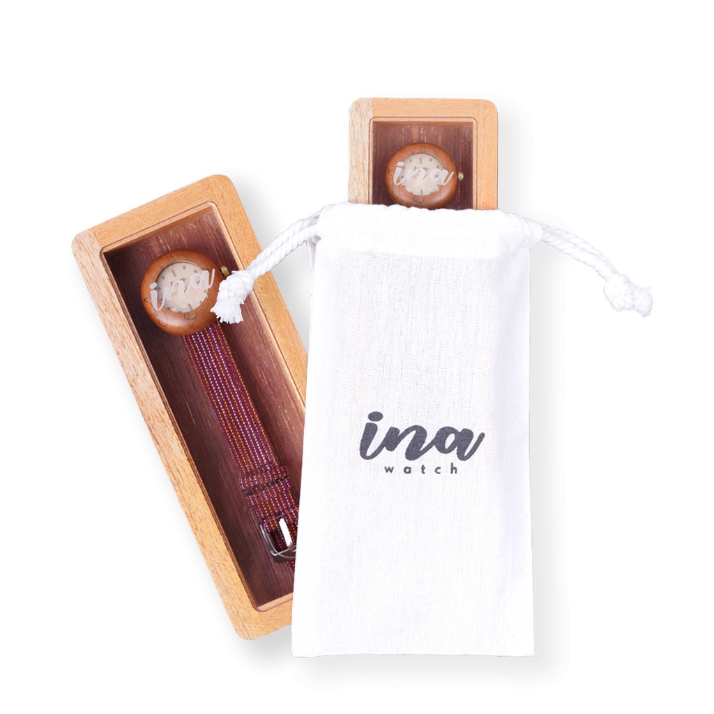 INA Watch  Jam Tangan Kayu Jati Seri Gambyong