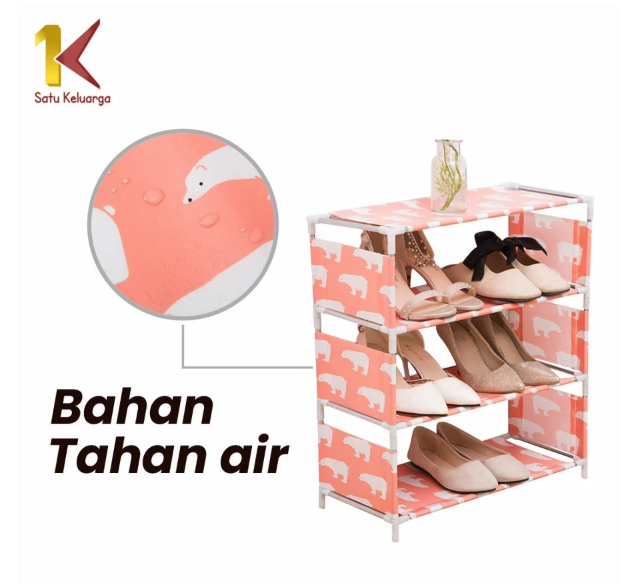  Satu Keluarga Rak Sepatu 3 Susun C98