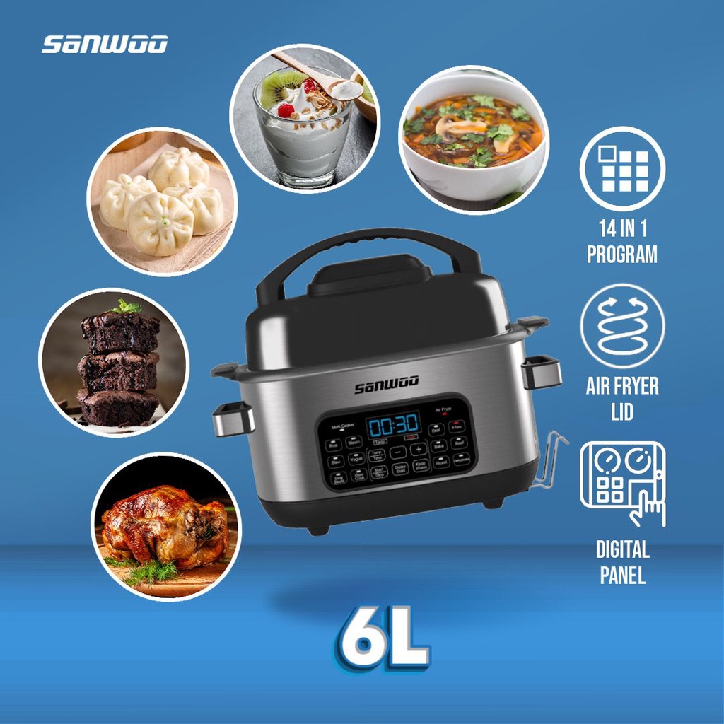 Sanwoo Electronics Sanwoo 14-in-1 Multicooker & Air Fryer KOR-3535MC