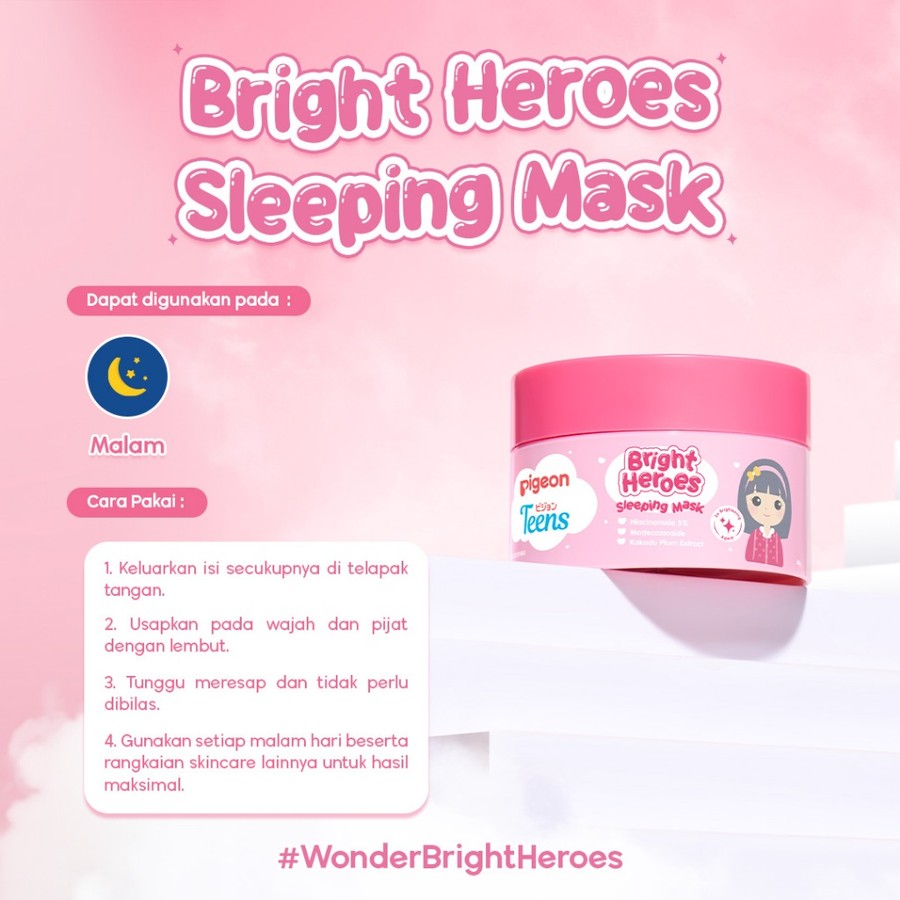 Pigeon Pigeon Teens Bright Heroes Sleeping Mask