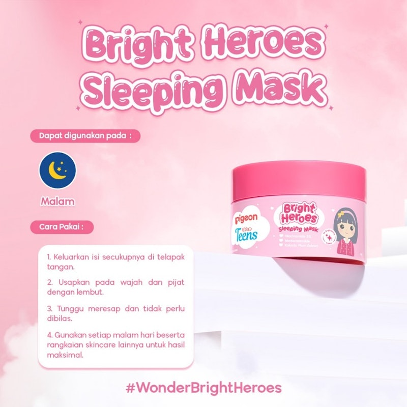 Teens Bright Heroes Sleeping Mask 3