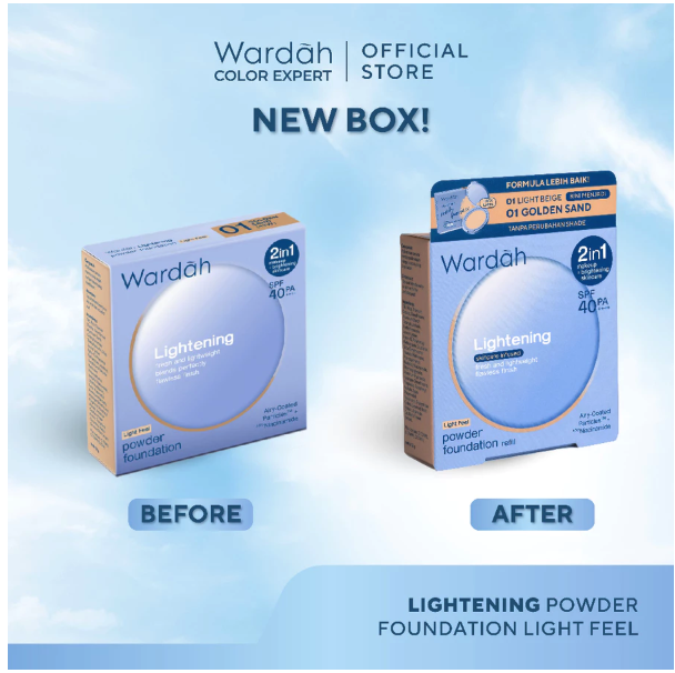 Paragon Technology and Innovation Wardah Lightening Powder Foundation Light Feel 23W Warm Ivory
