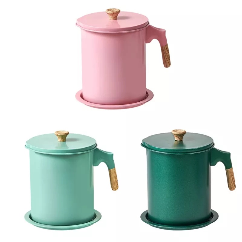 Oil Pot Wadah Penyaring Minyak Warna Pastel