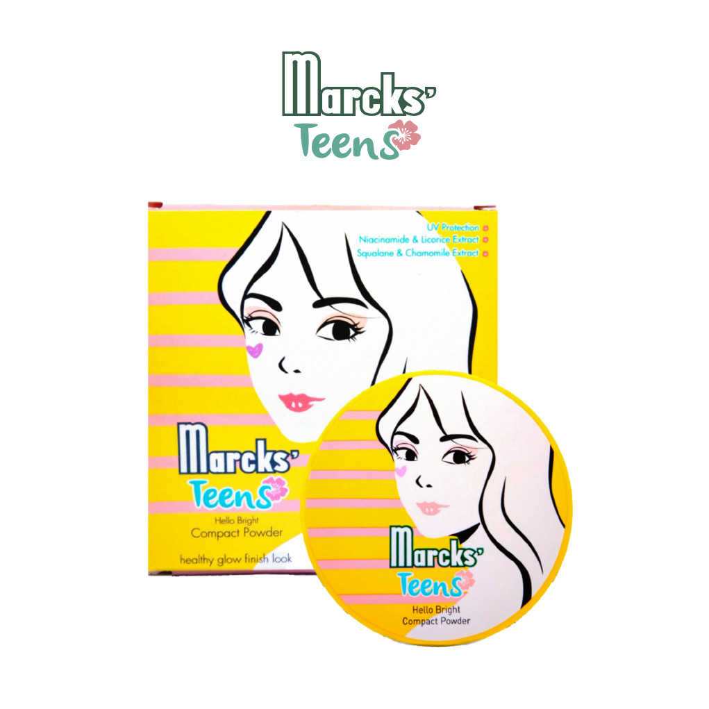 Marcks' Teens Hello Bright Compact Powder Invisible 2
