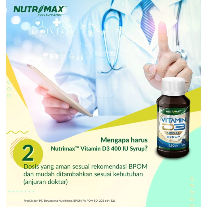 Suryaprana Nutrisindo NUTRIMAX Vitamin D3 400 IU Syrup
