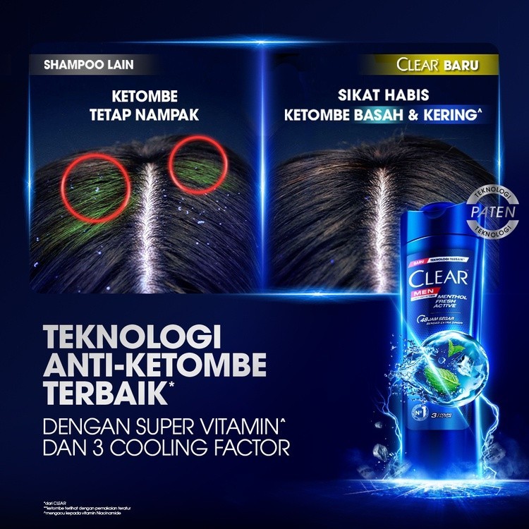 Unilever Sampo CLEAR Menthol Fresh Active 