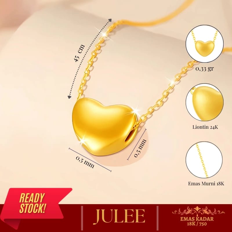  Julee Kalung Liontin Love Emas 24k D 412