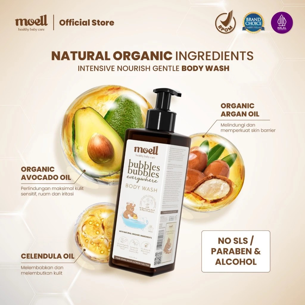 Moell Indonesia Sukses Moell Bubbles Bubbles Everywhere Body Wash