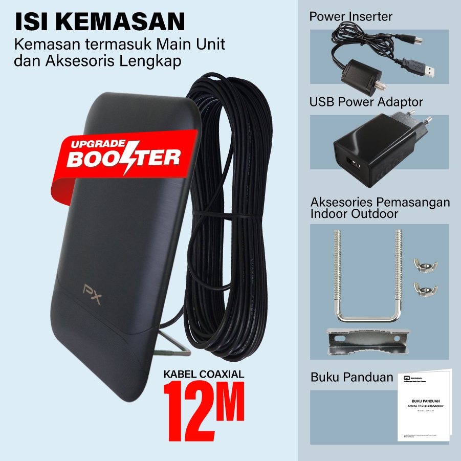  PX Digital Indoor Outdoor Antenna Booster DVBT2 4K DA-6000