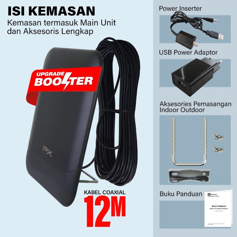 PX Digital Indoor Outdoor Antenna Booster DVBT2 4K 5