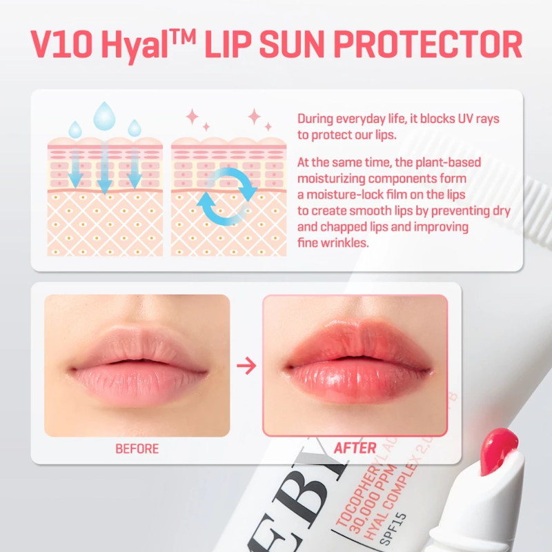 V10 Hyal Lip Sun Protector Rosy 4