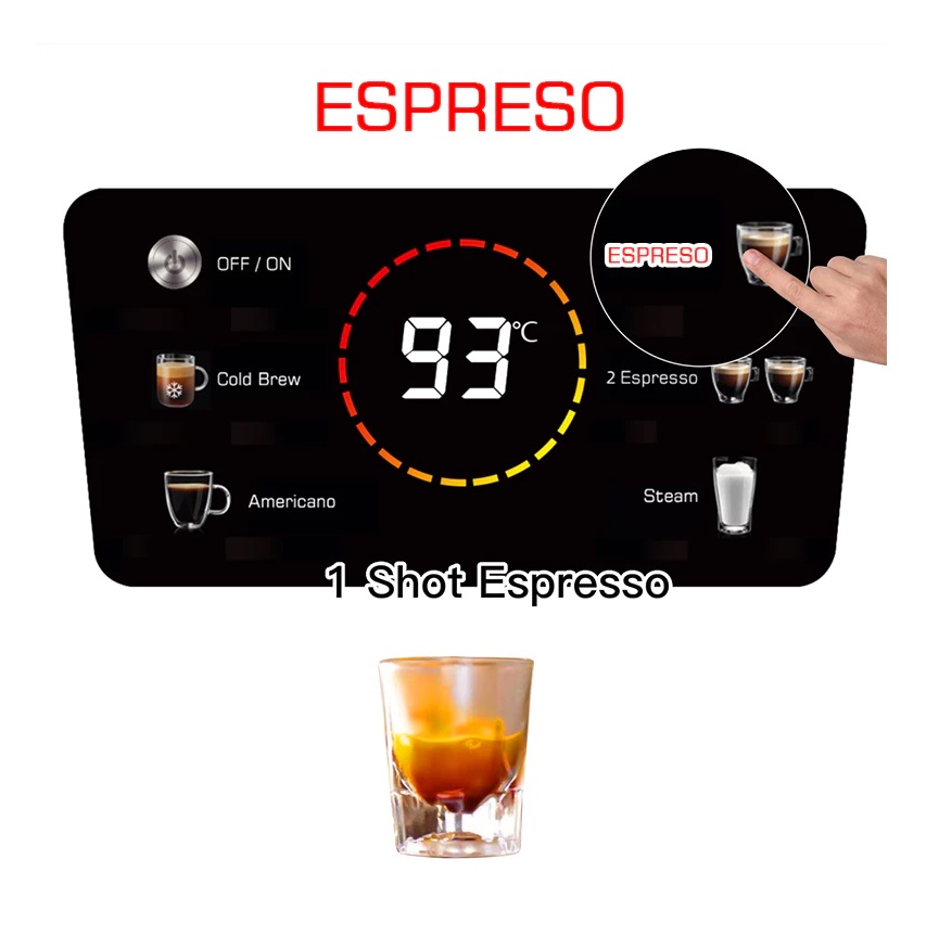 LAHOME 5 in 1 Cold/Hot Brew Espresso Coffee Maker Machine 2