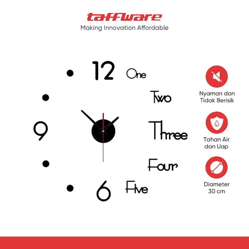 TaffHOME DIY Giant Wall Clock Sangtai 2