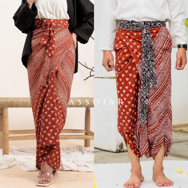 Assojar Couple Sarung pants X Skirt ikat batik  5