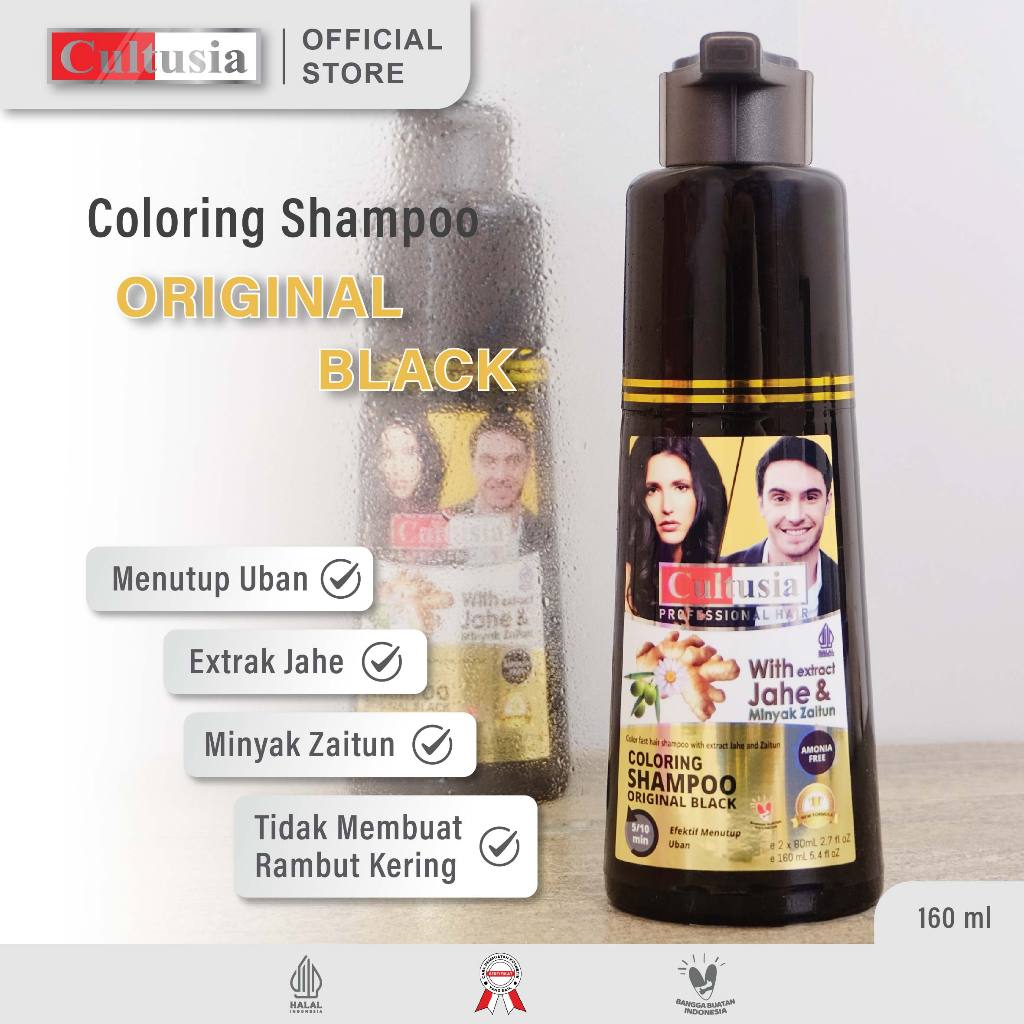 Anugerah Familindo Utama Cultusia Coloring Shampoo Original Black