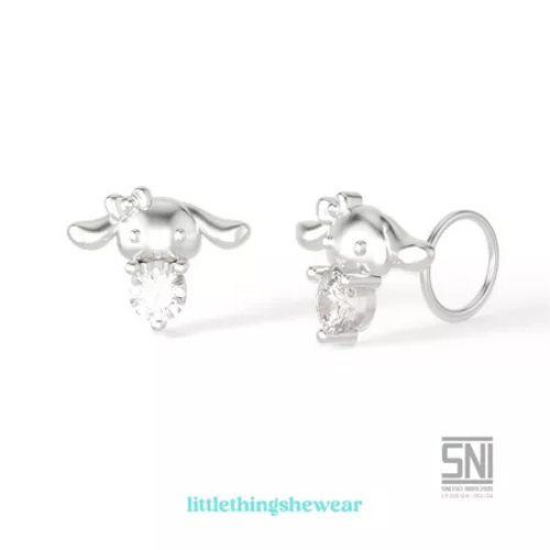  Littlethingshewear Anting Emas Anak Claire Swarovski White Gold JAVN000001